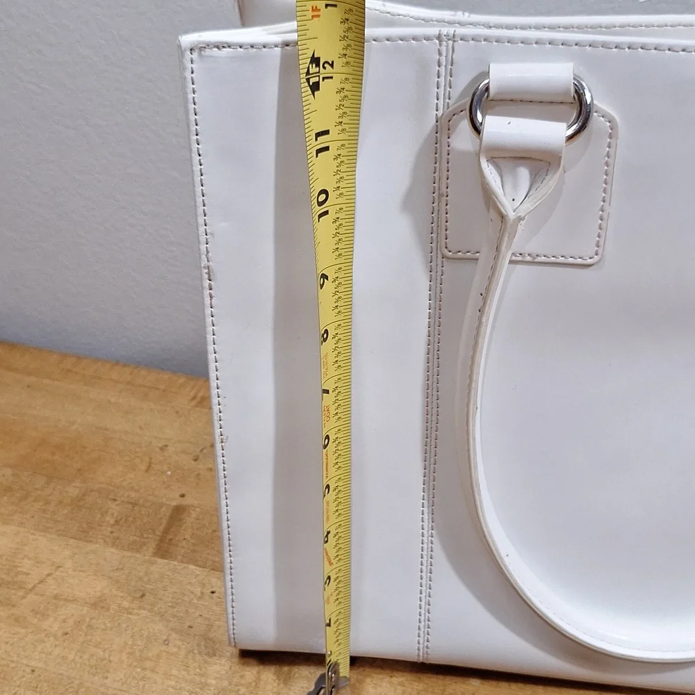 Wilsons Leather White Tote Bag Laptop Size As Is Satchel Executive Handbag‎